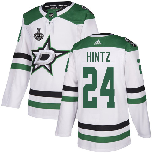 Adidas Men Dallas Stars #24 Roope Hintz White Road Authentic 2020 Stanley Cup Final Stitched NHL Jersey